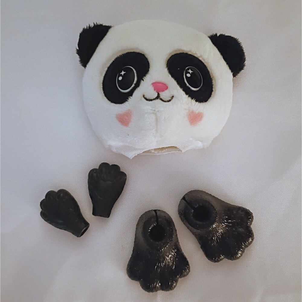 Barbie Cutie Reveal Panda Bear Mascot Doll Costume Black/White Head Paws Feet